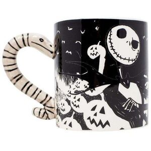 Nightmare Before Christmas Jack Moonlight ceramic black, white & yellow mug